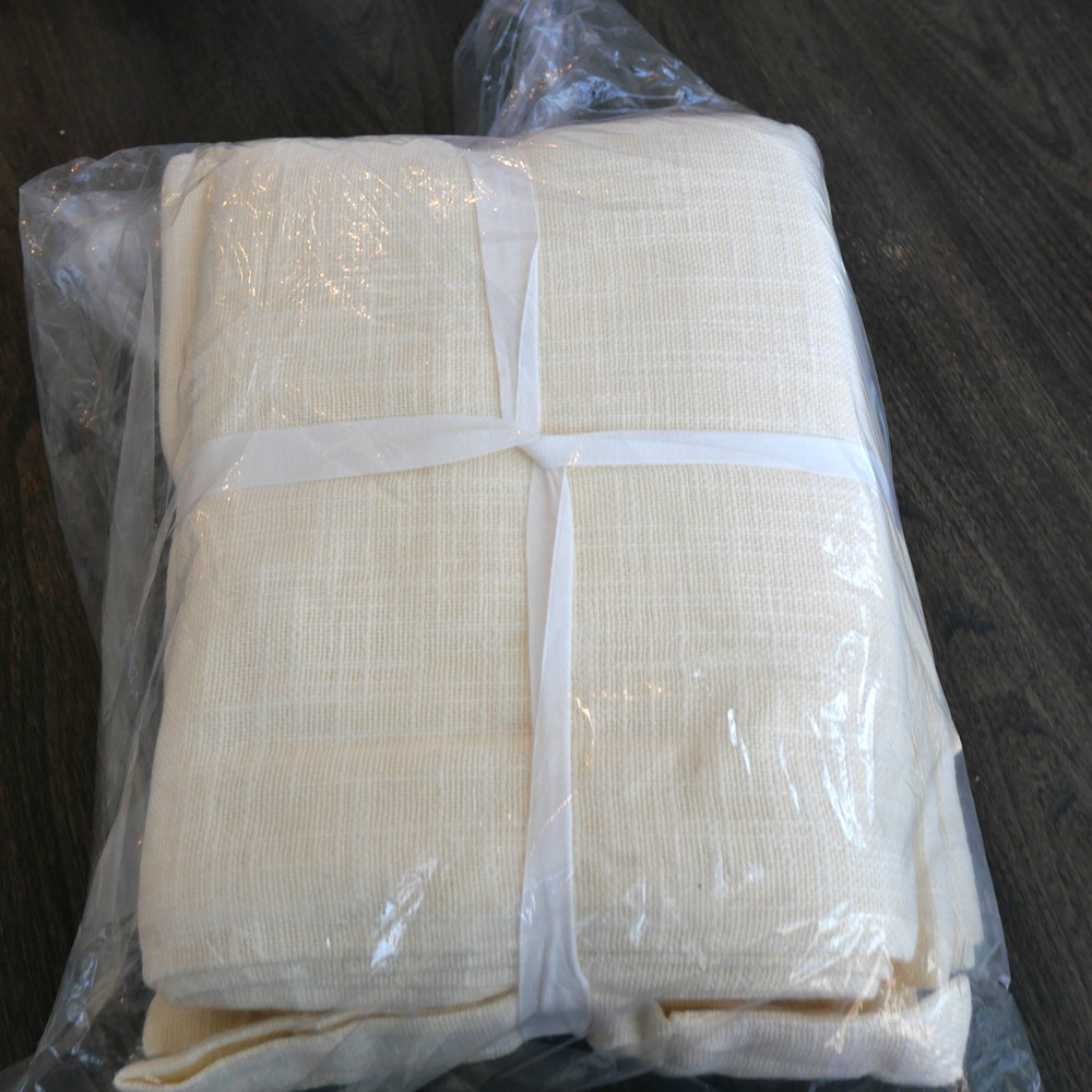 Quince Ivory Sheer Curtain Panels Set of 2 48" X 84" CREAM NEW - Picture 5 of 6